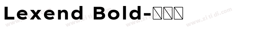 Lexend Bold字体转换